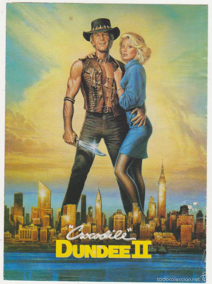 Cine: Crocodile Dundee II. Programa tr&iacute;ptico de Paramount. - Foto 1