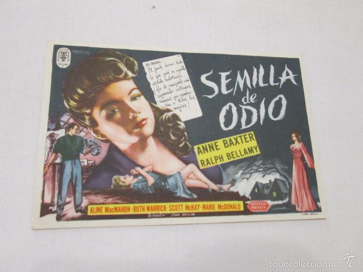 Cine: SEMILLA DE ODIO - ANNE BAXTER // RALPH BELLAMY - UNITED ARTISTS - SIN A&Ntilde;O