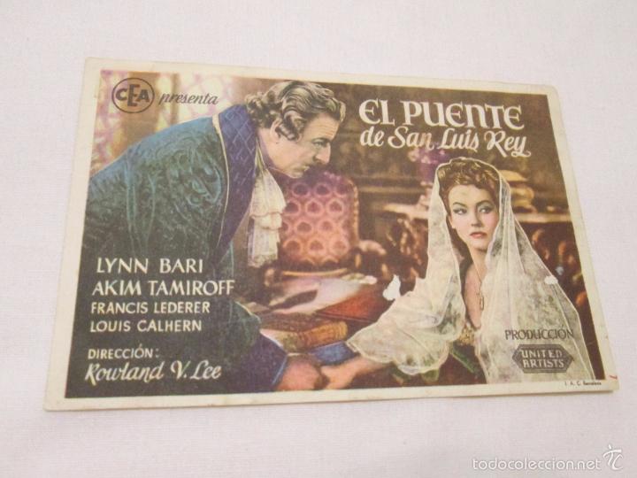 Cine: EL PUENTE DE SAN LUIS REY - LYNN BARI // AKIM TAMIROFF // ETC. - UNITED ARTISTS - SIN A&Ntilde;O