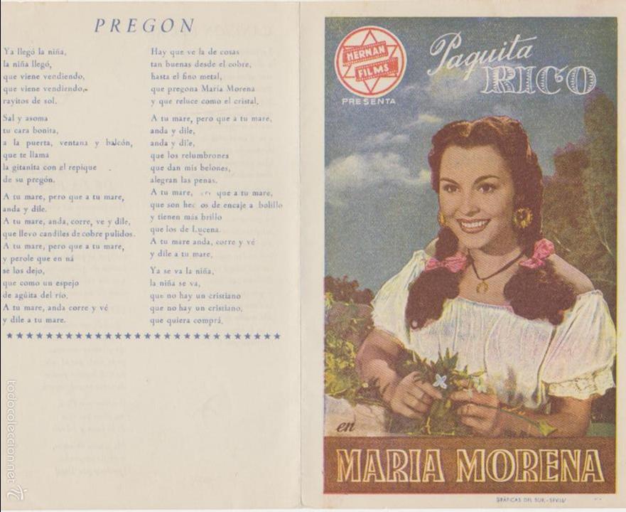 Cine: Maria Morena. Programa doble cancionero de Hernan films. - Foto 1