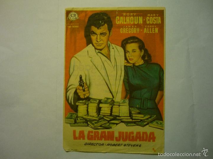 Cine: PROGRAMA LA GRAN JUGADA.-RORY CALHOUN -PUBLICIDAD - Foto 1