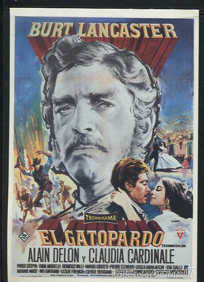 Cine: ALAIN DELON PROGRAMA BURT LANCASTER - EL GATOPARDO - CLAUDIA CARDINALE - LUCHINO VISCONTI REEDICION