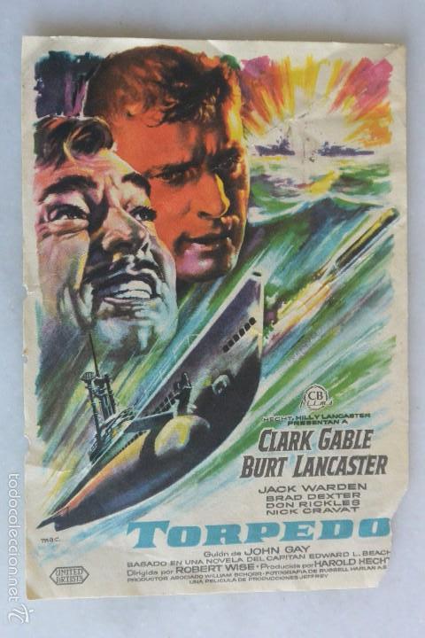 Cine: FOLLETO MANO CINE TORPEDO - Foto 1