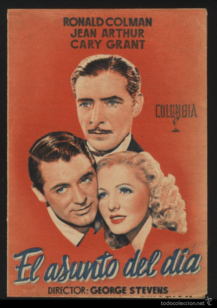 Cine: Q-02208- EL ASUNTO DEL DIA (The Talk of the Town) (DOBLE) Cary Grant - Jean Arthur - Ronald Colman