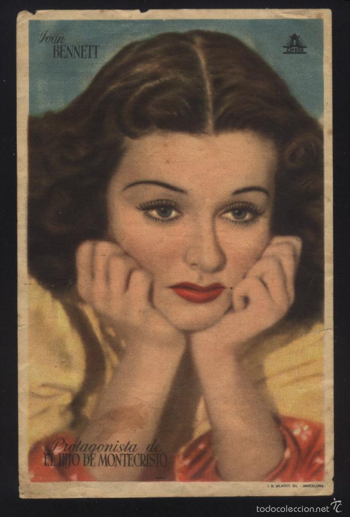  Flyers Publicitaires de films Anciens: Q-06547- EL HIJO DE MONTECRISTO (The Son of Monte Cristo) (CINEMA ESPA&Ntilde;A) JOAN BENNETT