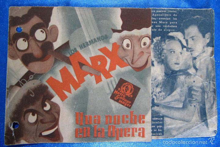 Cine: PROGRAMA DE MANO DOBLE. LOS HERMANOS MARX UNA NOCHE EN LA &Oacute;PERA. - Foto 1