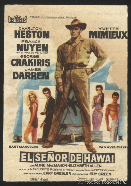 Cine: Q-06565- EL SE&Ntilde;OR DE HAWAI (Diamond Head) (CINE CLUB - CORNELLA) Charlton Heston - Yvette Mimieux