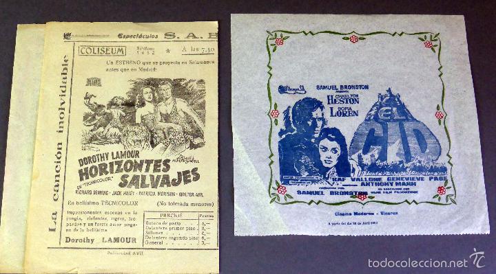 Cine: Horizontes Salvajes Cine Coliseum y El Cid 2 programas mano cine - Foto 1
