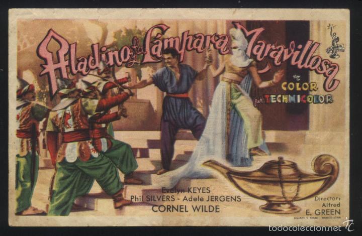  Flyers Publicitaires de films Anciens: Q-00065- ALADINO Y LA LAMPARA MARAVILLOSA (A Thousand and One Nights) (CINE RIALTO) EVELYN KEYES