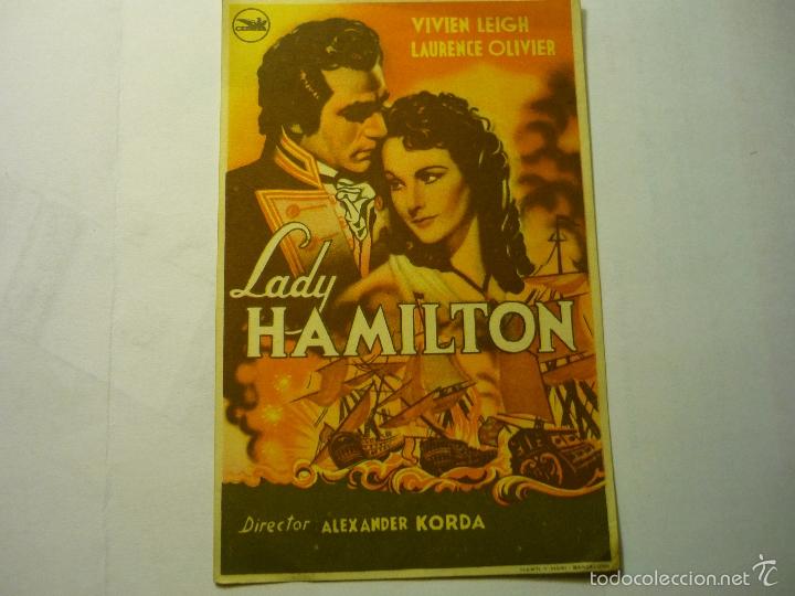 Cine: PROGRAMA LADY HAMILTON - VIVIEN LEIGH -LAURENCE OLIVIER - Foto 1