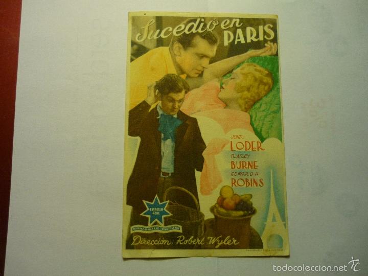 Cine: PROGRAMA SUCEDIO EN PARIS- JOHN LODER - Foto 1