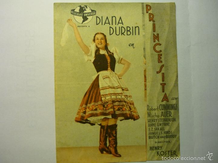 Cine: PROGRAMA DOBLE PRINCESITA .-DIANA DURBIN