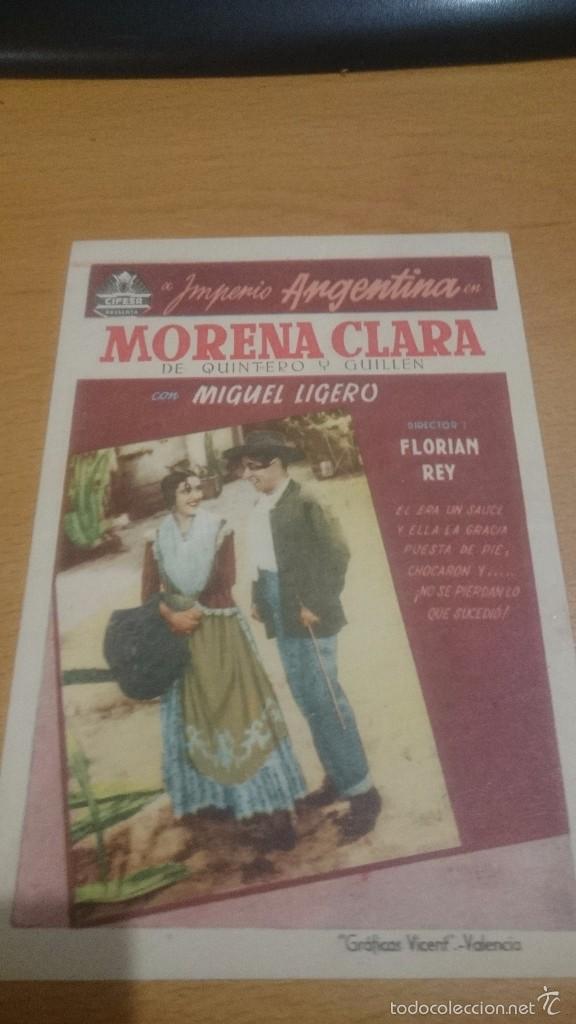 Cine: PROGRAMA CINE MORENA CLARA DE IMPERIO ARGENTINA SIN PUBLICIDAD - Foto 1