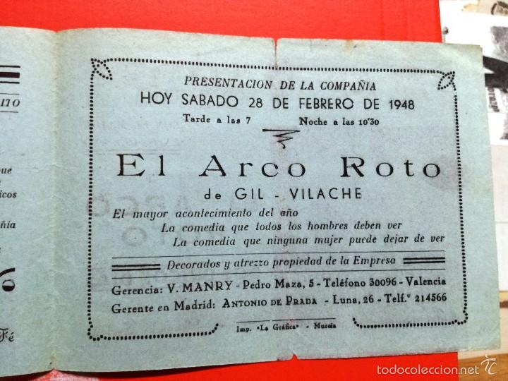 Cine: EL ARCO ROTO-TEATRO ROMEA 1948 - Foto 3