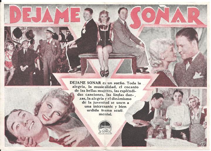 Cine: PTCC 329 DEJAME SO&Ntilde;AR PROGRAMA DOBLE PARAMOUNT GINGER ROGERS JACK OAKIE JACK HALEY - Foto 2