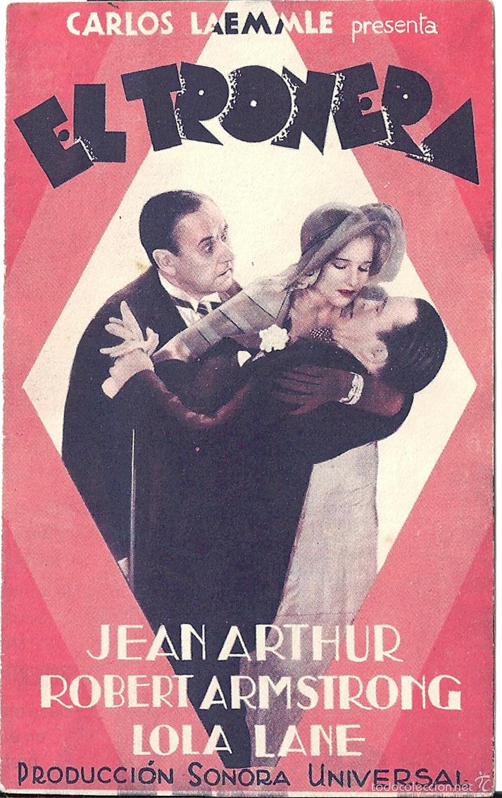 Cine: PTCC 329 EL TRONERA PROGRAMA DOBLE UNIVERSAL JEAN ARTHUR ROBERT ARMSTRONG - Foto 1