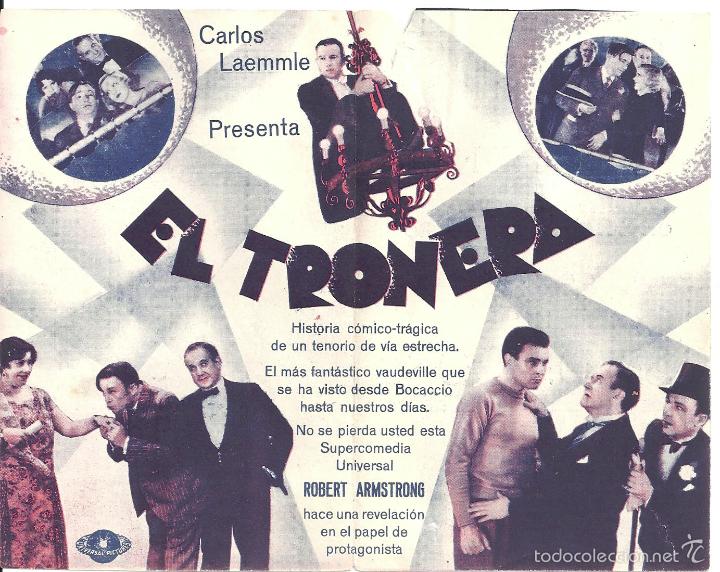 Cine: PTCC 329 EL TRONERA PROGRAMA DOBLE UNIVERSAL JEAN ARTHUR ROBERT ARMSTRONG - Foto 2