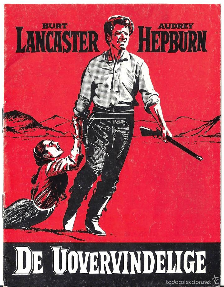 Cine: PTCC 428 LOS QUE NO PERDONAN PROGRAMA DOBLE LIBRITO DANES AUDREY HEPBURN BURT LANCASTER - Foto 1