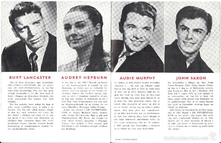 Cine: PTCC 428 LOS QUE NO PERDONAN PROGRAMA DOBLE LIBRITO DANES AUDREY HEPBURN BURT LANCASTER - Foto 3