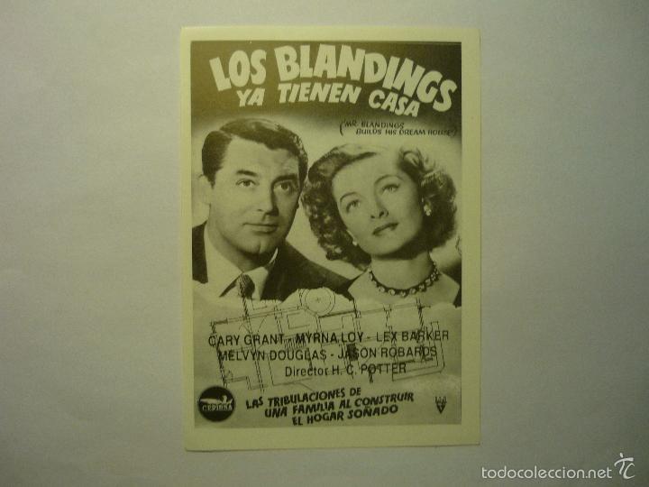 Cine: programa moderno los blandings ya tienen casa.-cary grant