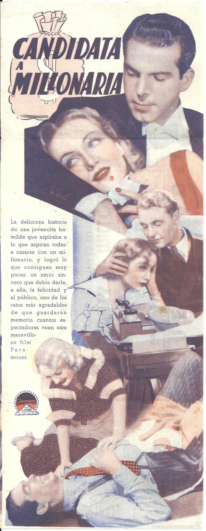 Cine: PTCC 443 CANDIDATA A MILLONARIA PROGRAMA DOBLE PARAMOUNT CAROLE LOMBARD FRED MACMURRAY - Foto 2