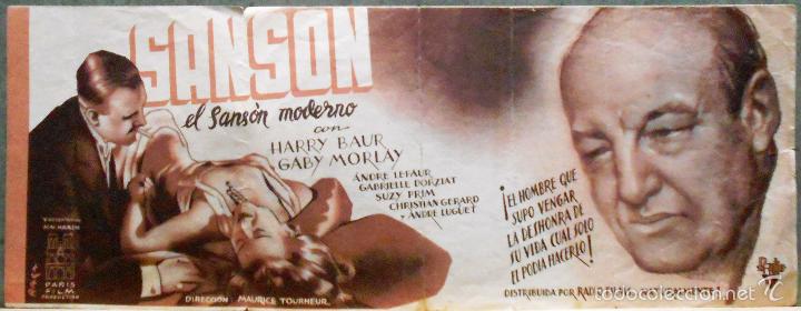 Cine: PTCC 329 SANSON PROGRAMA DOBLE RKO FILMS HARRY BAUR GABY MORLAY - Foto 2