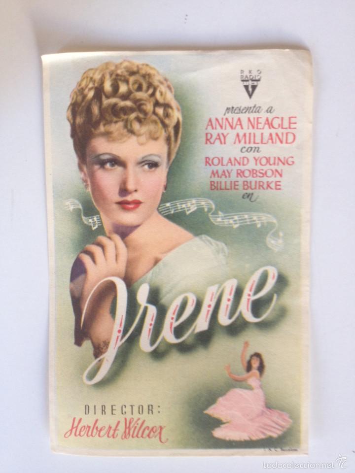 Cine: IRENE - PROGRAMA DE MANO - Foto 1
