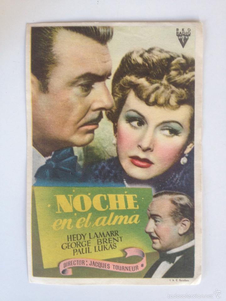 Cine: NOCHE EN EL ALMA - PROGRAMA DE MANO (SIN PUBLICIDAD) - Foto 1