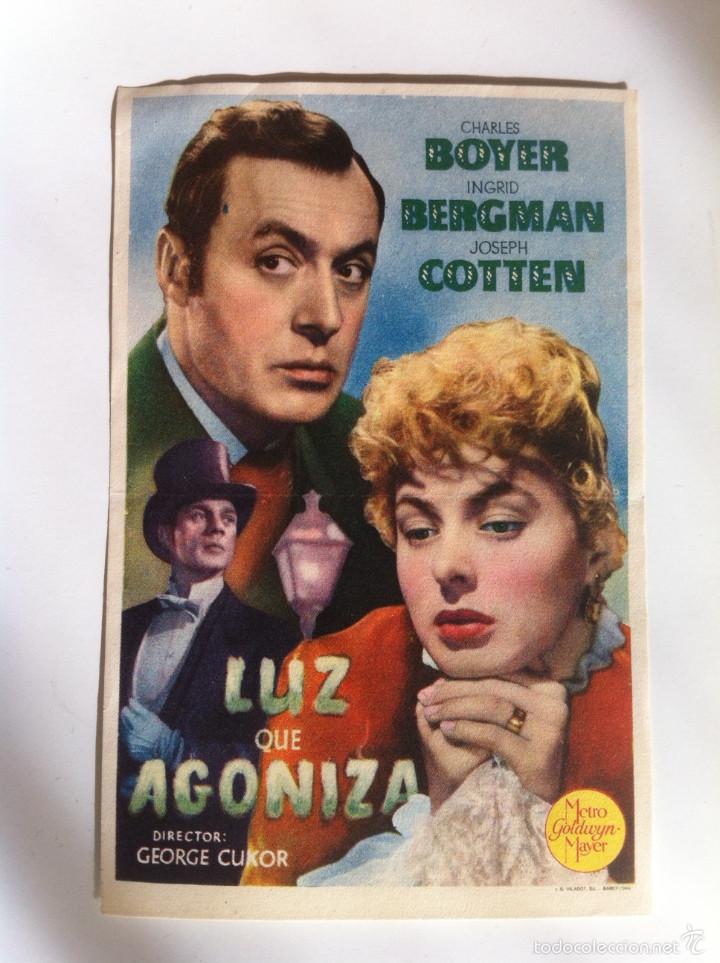 Cine: LUZ QUE AGONIZA - PROGRAMA DE MANO (SIN PUBLICIDAD) - Foto 1
