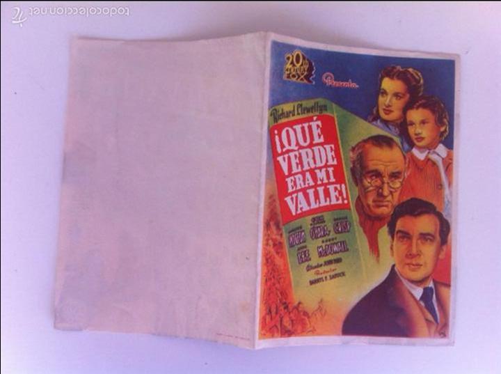 Cine: QU&Eacute; VERDE ERA MI VALLE - PROGRAMA DE MANO DOBLE (SIN PUBLICIDAD) - Foto 1