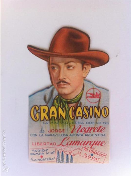 Cine: GRAN CASINO - PROGRAMA DE MANO TROQUELADO (SIN PUBLICIDAD) - Foto 1