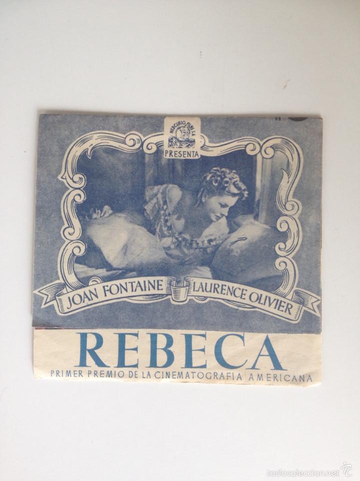 Cine: REBECA - PROGRAMA DE CINE DOBLE - TEATRO CERVANTES - Foto 1
