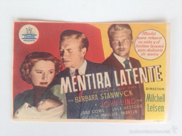 Cine: MENTIRA LATENTE - PROGRAMA SENCILLO (SIN PUBLICIDAD) - Foto 1