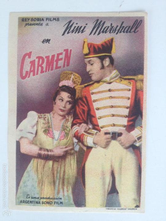 Cine: CARMEN - PROGRAMA DE MANO SENCILLO (SIN PUBLICIDAD) - Foto 1
