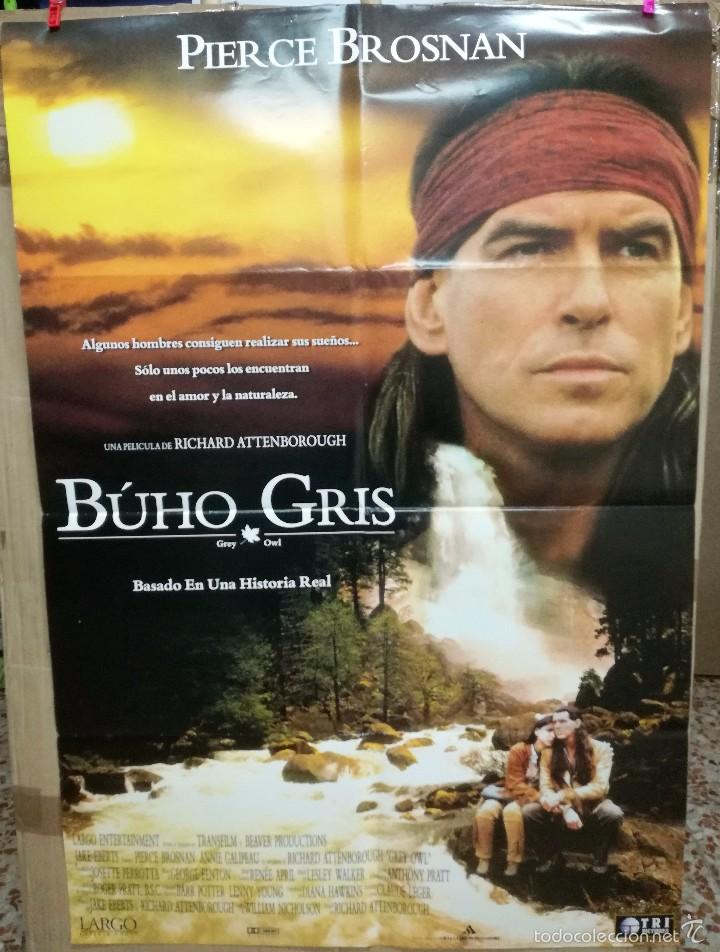  Flyers Publicitaires de films Anciens: BUHO GRIS,PIERCE BROSNAN CARTEL DE CINE ORIGINAL