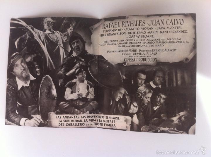 Cine: DON QUIJOTE DE LA MANCHA - RAFAEL GIL - PROGRAMA DOBLE (CON PUBLICIDAD) - Foto 2