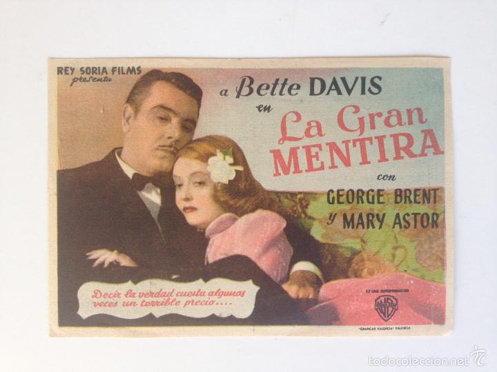 Kino: LA GRAN MENTIRA - SENCILLO (TEXTO AL DORSO ORIGINAL - SIN PUBLICIDAD)