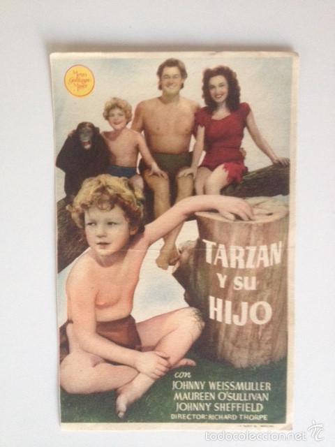  Flyers Publicitaires de films Anciens: TARZAN Y SU HIJO - JOHNNY WEISSMULLER - SIN PUBLICIDAD
