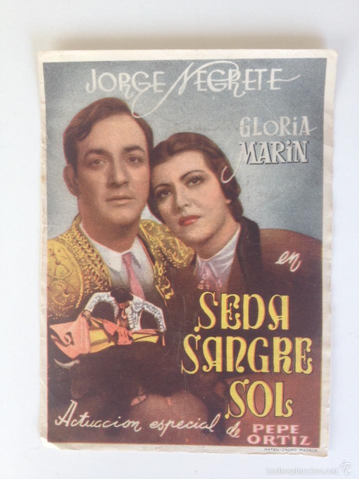 Cine: SEDA SANGRE SOL, JORGE NEGRETE - PROGRAMA CON PUBLICIDAD - Foto 1