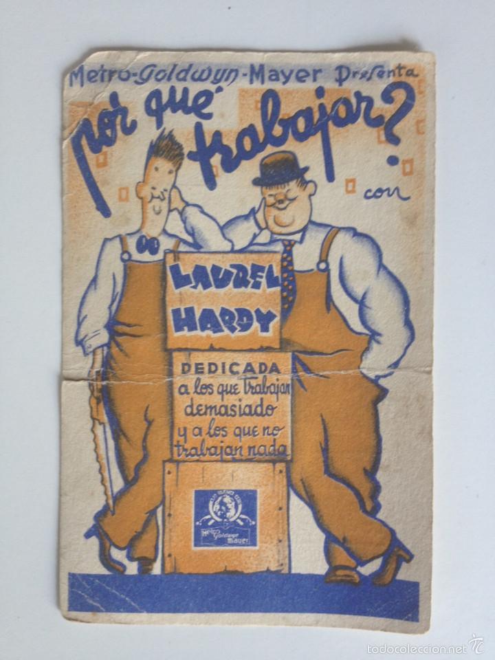 Cine: POR QU&Eacute; TRABAJAR ? - PROGRAMA SENCILLO (CON PUBLICIDAD) - Foto 1
