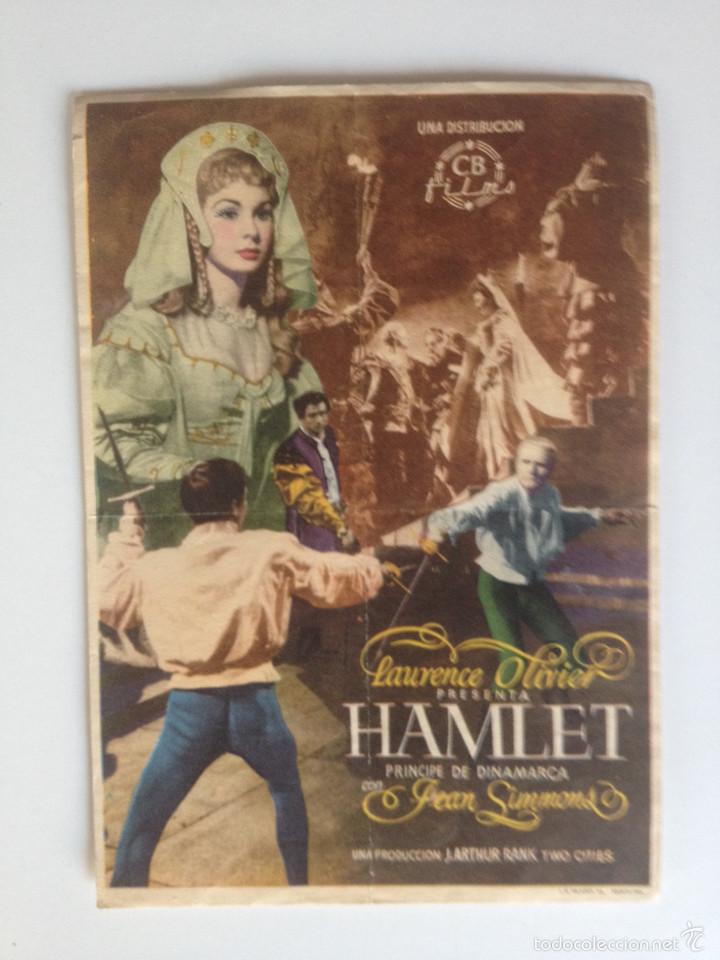  Flyers Publicitaires de films Anciens: HAMLET - PROGRAMA SENCILLO (SIN PUBLICIDAD)