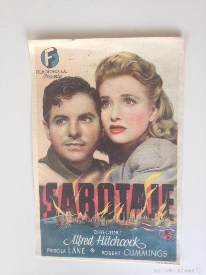Cine: SABOTAJE - PROGRAMA SENCILLO (SIN PUBLICIDAD) - Foto 1