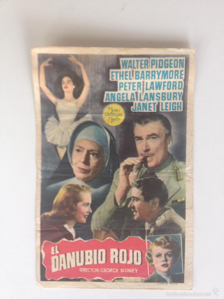 Folhetos de m&atilde;o de filmes antigos de cinema: EL DANUBIO ROJO - SENCILLO SIN PUBLICIDAD (FATIGADO)