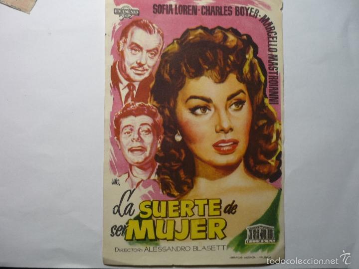 Cine: PROGRAMA LA SUERTE DE SER MUJER.-SOFIA LOREN BB