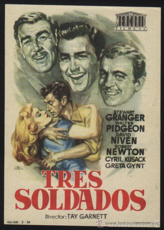 Kino: Q-06620- TRES SOLDADOS (Soldiers Three) Stewart Granger - Walter Pidgeon - David Niven