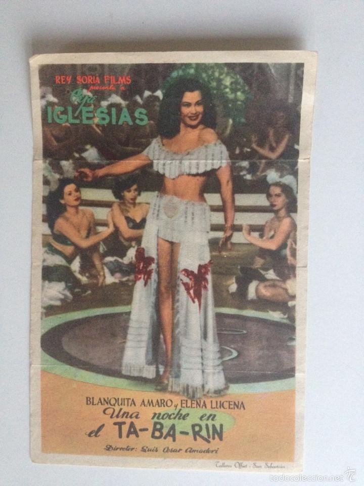 Cine: UNA NOCHE EN EL TA-BA-RIN - PROGRAMA SENCILLO SIN PUBLICIDAD - Foto 1