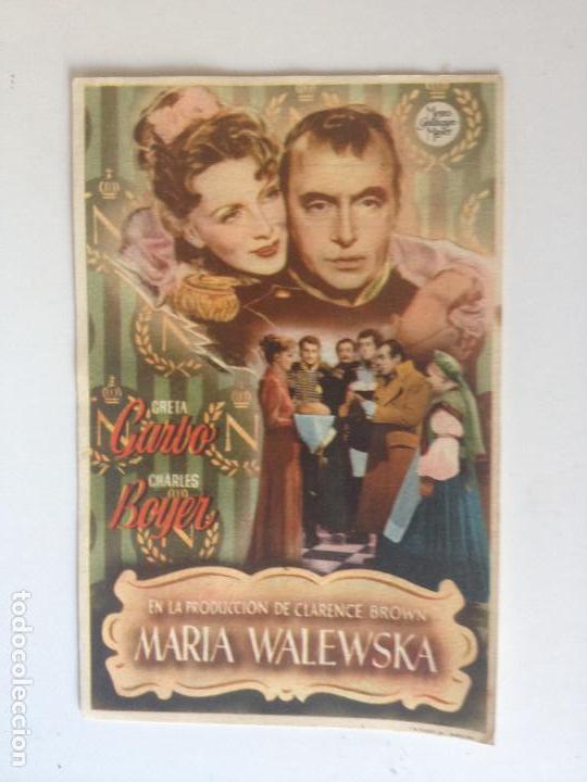 Cine: MAR&Iacute;A WALEWSKA - PROGRAMA SENCILLO  CON CINE AL DORSO - Foto 1