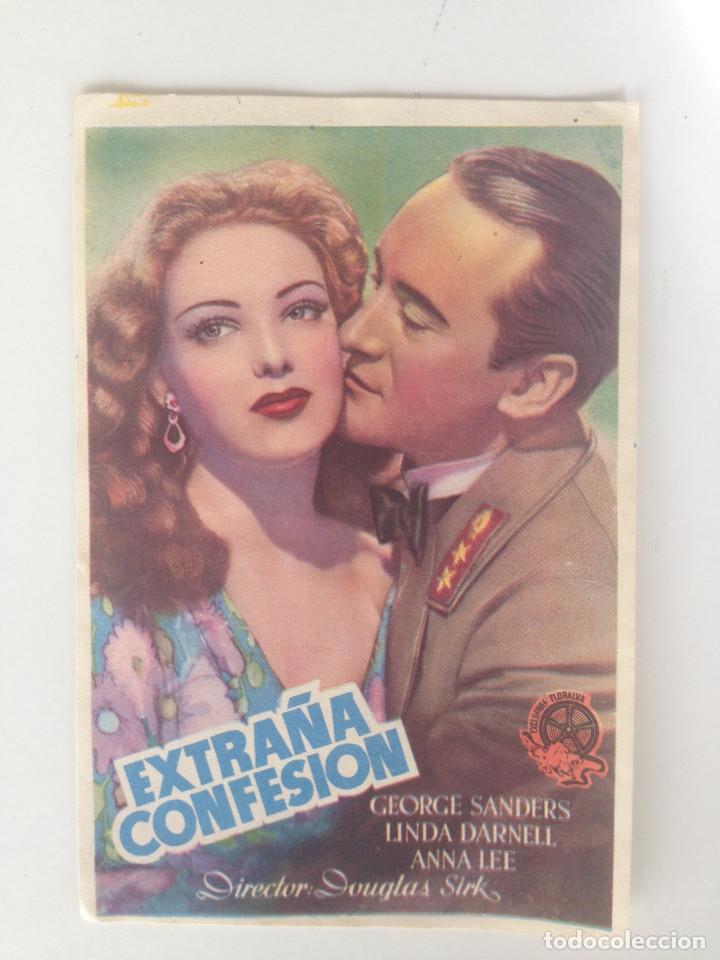  Foglietti di film di film antichi di cinema: EXTRA&Ntilde;A CONFESION - PROGRAMA SENCILLO SIN PUBLICIDAD