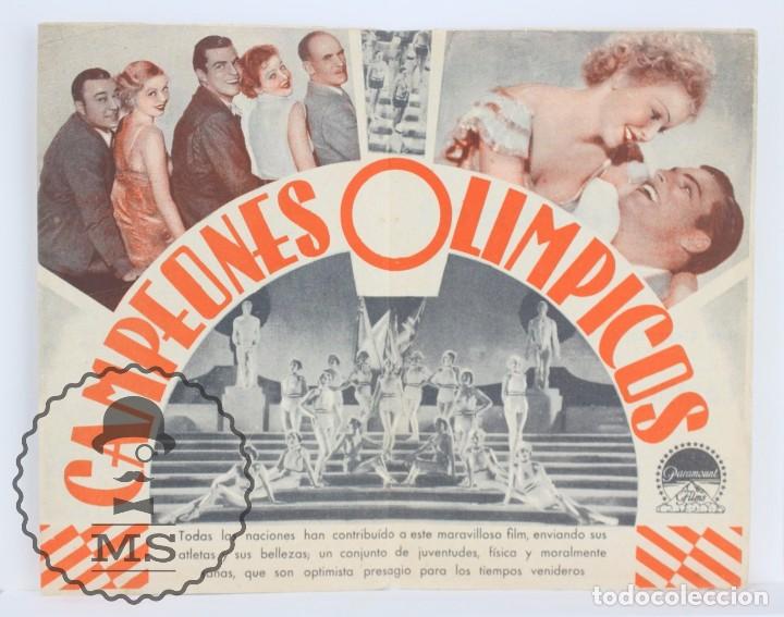 Cine: Antiguo Programa Cine Doble - Campeones Ol&iacute;mpicos - Paramount Films, 1935 - Foto 2