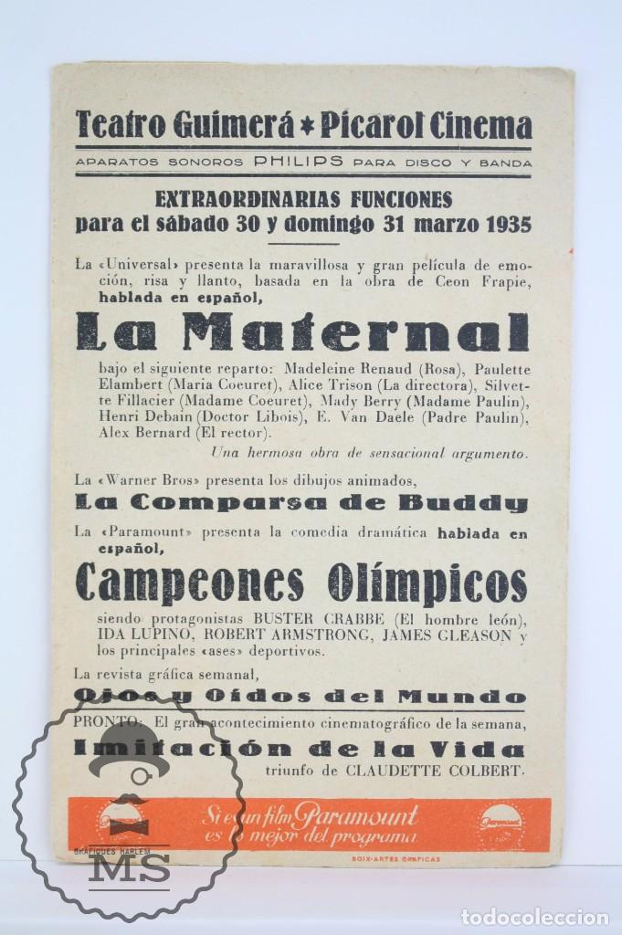 Cine: Antiguo Programa Cine Doble - Campeones Ol&iacute;mpicos - Paramount Films, 1935 - Foto 3